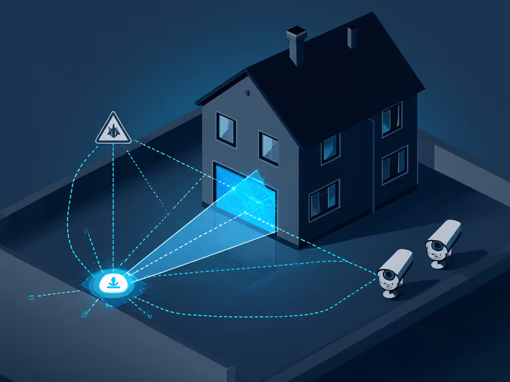 diagram_showing_two_security_cameras_triangulating_a_sound_source_around_a_house