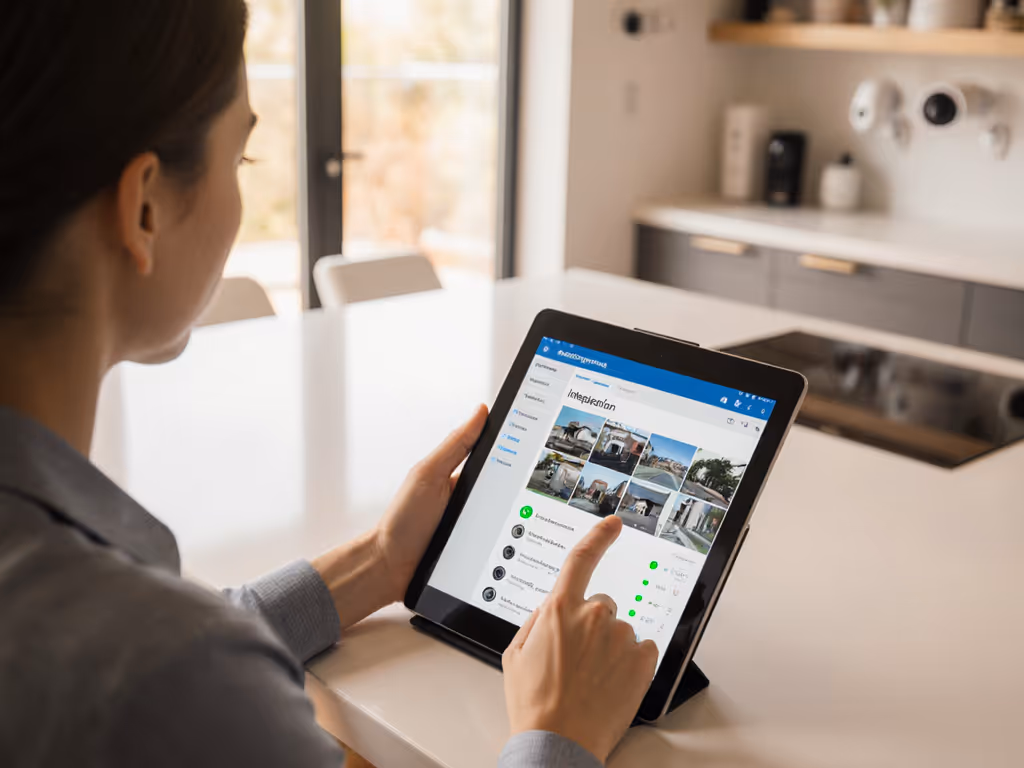 homeowner_examining_security_camera_system_on_tablet